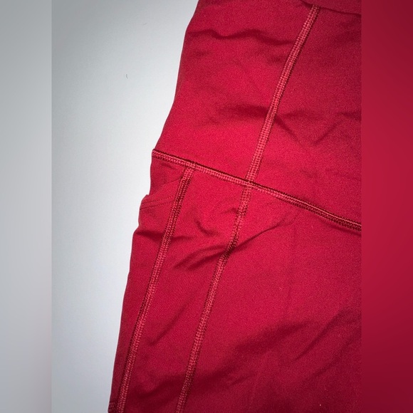 Victoria’s Secret Knockout Tight Leggings Women’s Small Pink Red Pockets - Picture 2 of 7